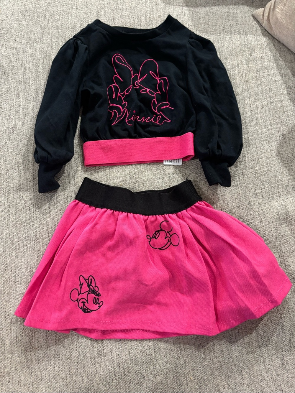 Minnie Mouse Hot Pink Skirt Set